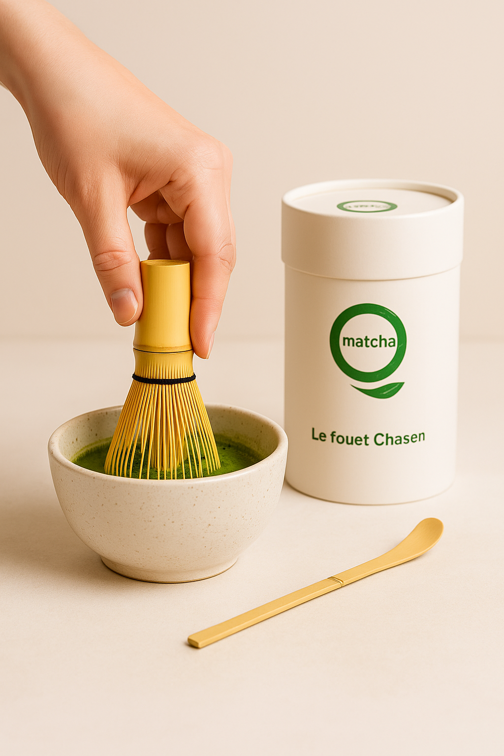 COFFRET DECOUVERTE : THÉ MATCHA + FOUET CHASEN + CUILLÈRE CHASHAKU