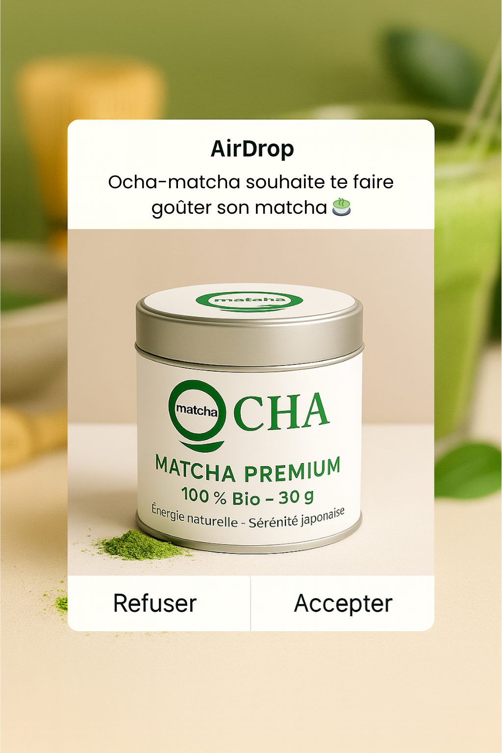 CUILLÈRE POUR THÉ MATCHA EN BAMBOU - CHASHAKU